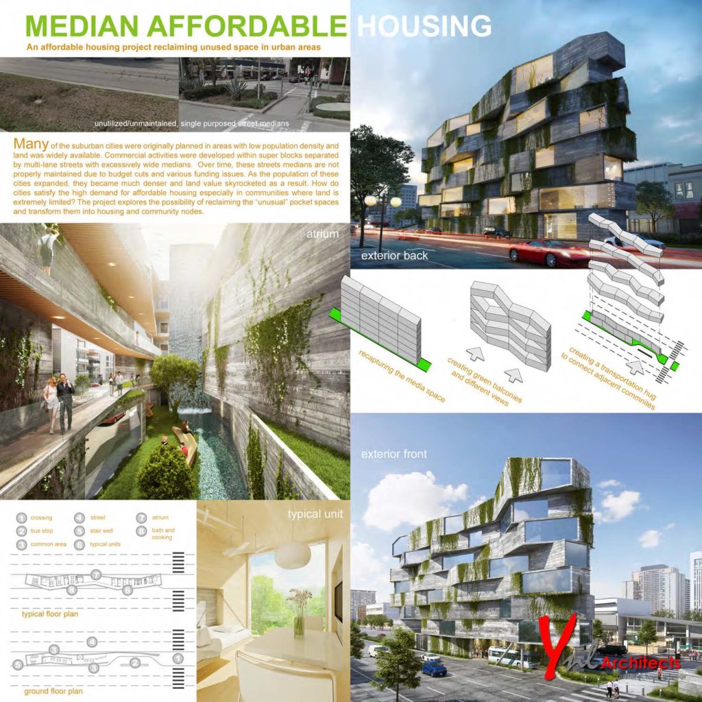 Street Median Affordable Housing YNL Architects